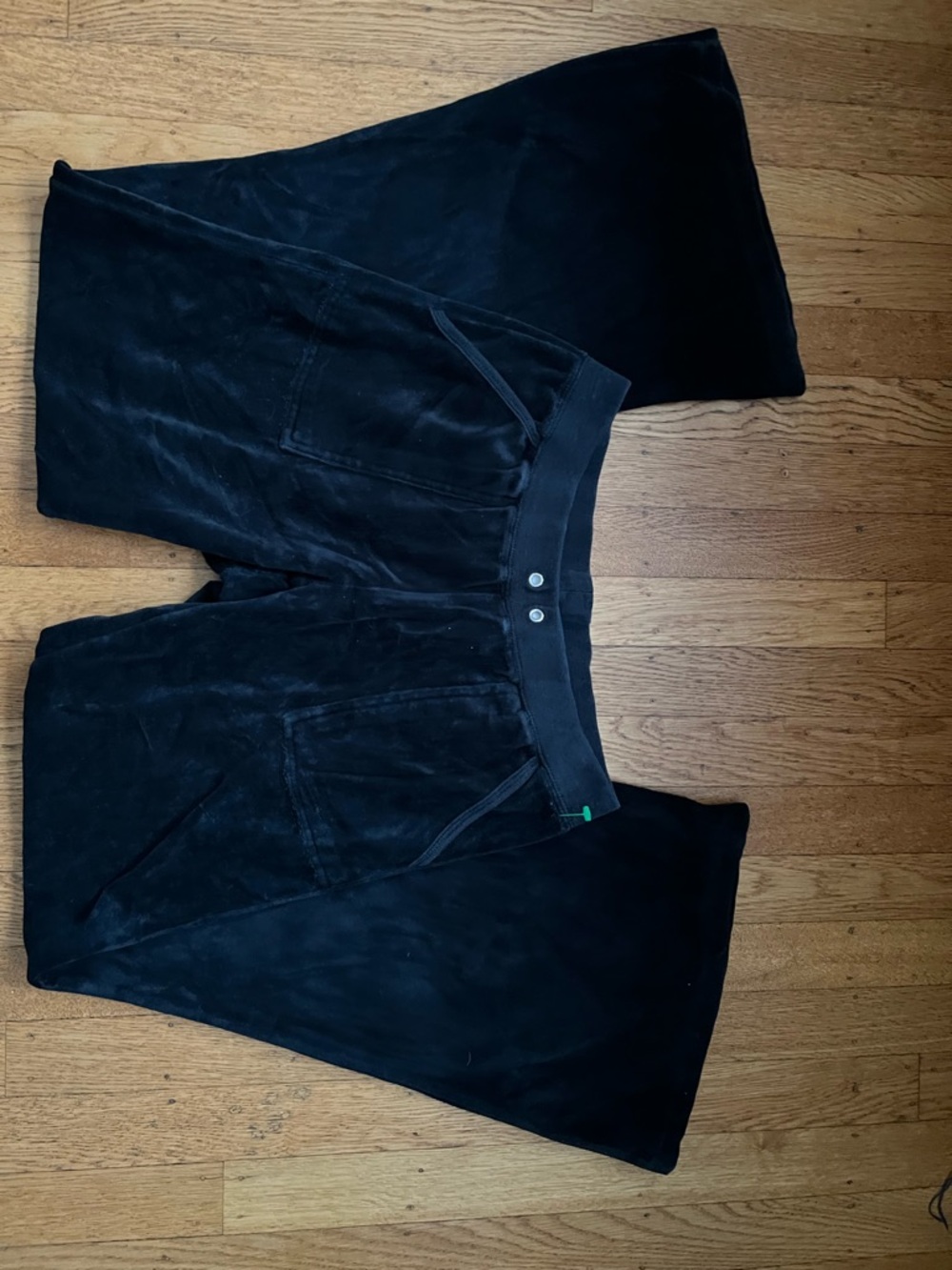 Lux Velvet Wide-Leg Pants in Black